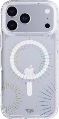Immagine prodotto di Tech21, Custodia EvoSparkle per iPhone 17 Pro Max MagSafe effetto lunare, trasparente