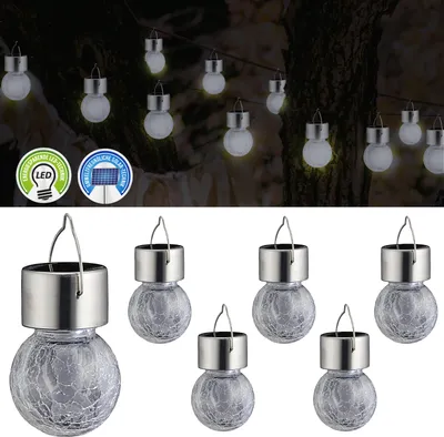 Produktbild von 6er Set Solarleuchten "Crackle"  6x11cm - Garten - Solar - LED