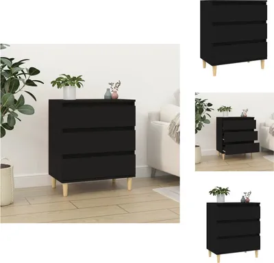 Zdjęcie produktu dla vidaXL Kredens czarny 60x35x70 cm materiał drewnopochodny - Kredensy