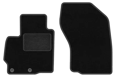 Produktbild von Velours-Fußmatten Vorne für Peugeot 4007 2007-2012 (Crossover) – 2-tlg, Schwarz, passgenau – Wielganizator LUX