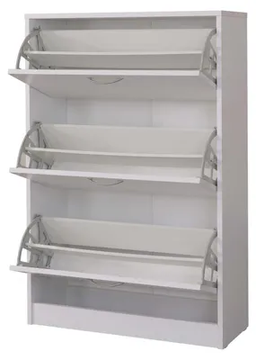 Produktbild von Weißer Schuhschrank Holzregal für Schuhe geräumiger Schrank Möbel für den Flur