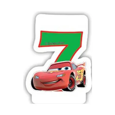 Produktbild von Disney Cars Neon Geburtstagskerze Kerze 7 Party Kinder Geburtstag Mottoparty