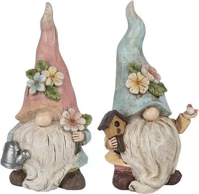 Image de Figurines de décoration printanière, 23 cm de haut, lot de 2