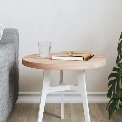 Productafbeelding van Maison Exclusive - Tafelblad, diameter 40 cm, rond, massief beuken hout, 2,5 cm dik