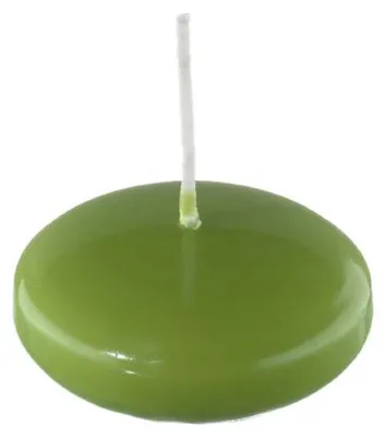 Produktbild von Schwimmkerzen Limonegrün 32 x Ø 80 mm, 8 Stück