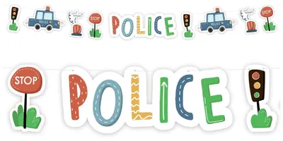 Zdjęcie produktu dla Polizei Party Girlande "Policja"