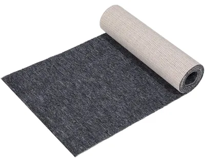 Image de Paillasson de 40 x 200 cm, gris, à rayures, imperméable, avec un dos en caoutchouc, idéal pour les entrées