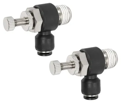 Luftstromregelventil, 2 Stück, 5/32 Zoll, 1/4 NPT, schwarz
