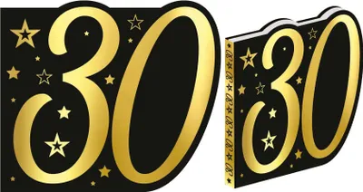 Produktbild von Gästebuch Schwarz Gold mit der Zahl 30 Geburtstag