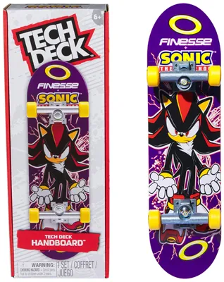 Produktbild von Tech Deck , Finesse und Sonic the Hedgehog Handboard, Mini-Skateboard für Tricks mit den Händen, Griffbrett, 6 Jahr(e)