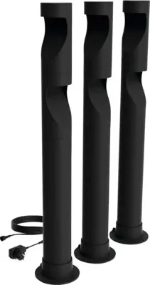 Produktbild von Philips Sockel-/Wegleuchten Desi EU,, Schwarz, Kunststoff, IP44, II, Modern, Garten, Terrasse