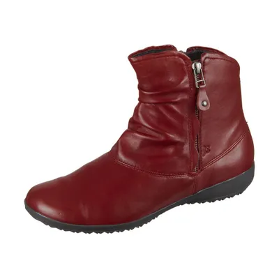 A single red boot is shown against a white background.