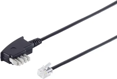Zdjęcie produktu dla S/CONN maximum connectivity 70225-, 15 m, TAE-N, TAE-N, Czarny, Męska, Żeńska