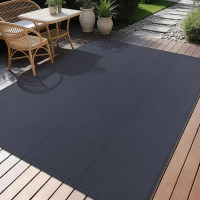 Immagine prodotto di Tappeto da esterno antiscivolo e resistente alle intemperie, 150x240 cm, colore nero