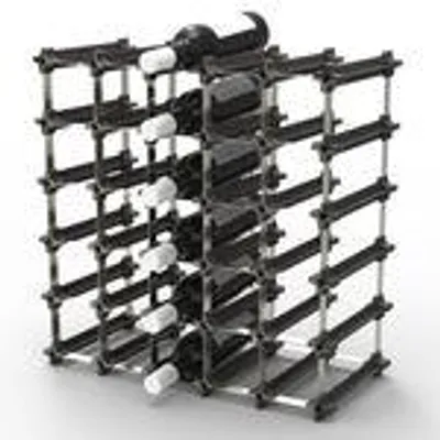 Produktbild von NOOK® Weinregal stapelbar 25er-Set – modulares Flaschenregal für bis zu 30 Flaschen, Stecksystem, erweiterbar – für Keller, Hausbar, Nische