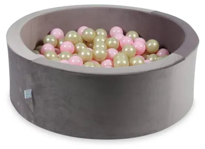 Image de Bain de boule 200 pièces 90x30 Velours violet : or clair, rose clair