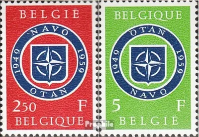 Produktbild von Briefmarken Belgien 1959 Mi 1147-1148 (kompl.Ausg.) postfrisch 10 J. Nordatlantikpakt