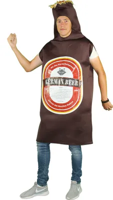 Produktbild von braunes Bierkostüm Kostüm für Erwachsene, Größe:L