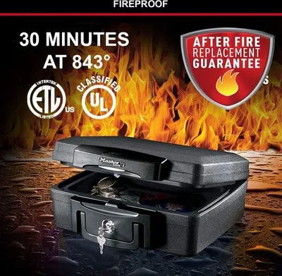 Produktbild von Famanu Dokumentenbox feuerfest und wasserdicht - 4,9 Liter, 15,6 x 36,2 x 33 cm