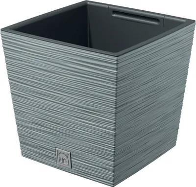 Obrázek produktu pro Nohel Garden Obal na květník FURU SQUARE LOW 2v1 plastový 24x24x24cm