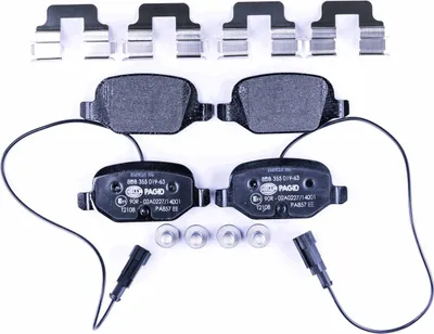 Image de Jeu de plaquettes de frein avec contact d'usure 14,3 mm HELLA pour FIAT 500X, entre autres