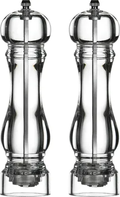 Immagine prodotto di Set di pepiere e saliere 22 cm in acrilico trasparente