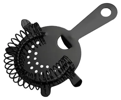 Image de Passoire à cocktail en acier inoxydable, accessoires de bar - Noir
