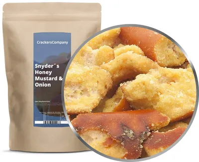 Produktbild von CrackersCompany Honig-Senf-Zwiebel-Brezel (Honey Mustard & Onion Pretzel), ZIP-Beutel 300 g