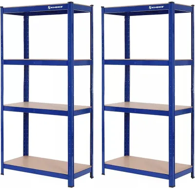 Produktbild von In And OutdoorMatch Regal Giral - 40 x 80 x 160 cm - 2er Set - Lagerregal - Metall - 175 kg Tragkraft - Verstellbar