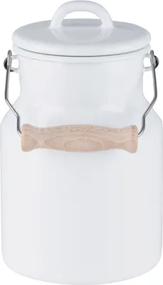 Immagine prodotto di Lattiera Riess Oma's coperchio smaltato/manico in legno 1,5 litri smaltato Classic White