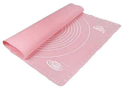 Produktbild von Extra große Silikon-Backmatte zum Backen von Gebäck mit Messungen Gebäck-Rollmatte, wiederverwendbare Antihaft-Silikon-Backmatte (pink)