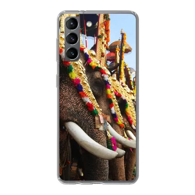 Produktbild von MuchoWow® Handyhülle Schutzhülle Hülle für Samsung Galaxy S21 Elefant - Parade - Tiere Silikon Softcase Handy Hülle - Softcase