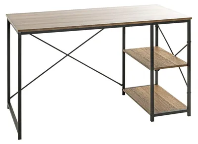 Schreibtisch eichenfarben/schwarz 120x74x60 cm