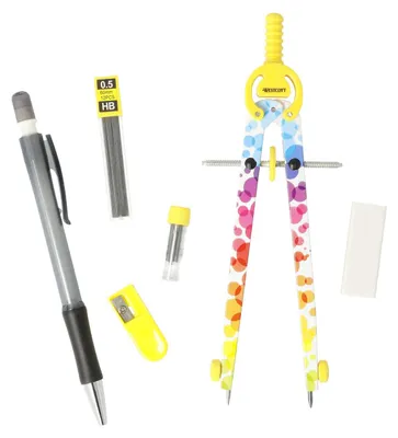 Imagen del producto de WESTCOTT E-711420 00 WESTCOTT Zirkel bunt, gelb, 1 St.