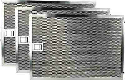 Produktbild von vhbw 3x Filter Metallfettfilter kompatibel mit Miele DA5690 W (2014 - ...) Dunstabzugshaube - 36,8 x 25,4 x 0,9 cm, Edelstahl