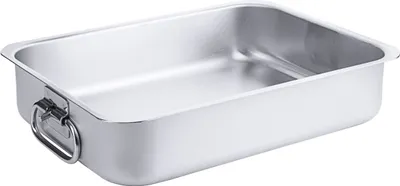 Produktbild von Bratpfanne, rechteckig, Edelstahl 18/10, 37,5-63,5 cm Länge wählbar : 37,5 cm Variante: 37,5 cm