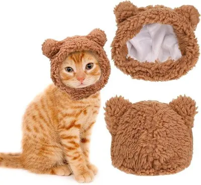 Produktbild von Famanu Wintermütze für Katze und kleinen Hund - Weicher Plüsch-Stil