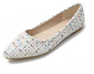 Produktbild von Ballerinas, Slip-On – Damenschuhe – Pumps – Farbe: Weiß – Größe: 40 EU – Geeignet für Freizeit- und elegante Anlässe