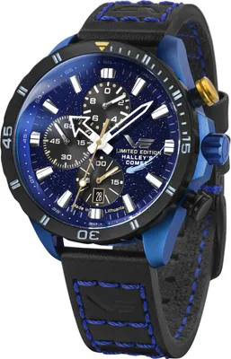 Produktbild von Vostok Europe 320E694 Halley´s Comet Limited Edition Chronograph Lederband Blau 47 mm