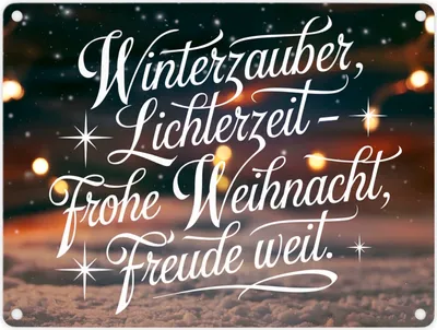 Produktbild von Winterzauber Lichterzeit Metallschild in 15x20 cm
