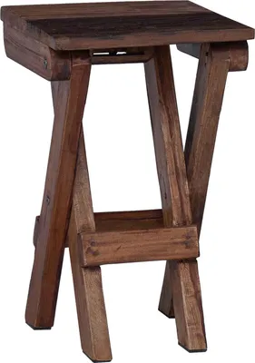 Zdjęcie produktu dla vidaXL Stołek naturalny 30 x 30 x 48 cm lite drewno z odzysku
