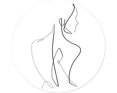 Produktbild von Glasbild Face Lines II Ø 20 cm