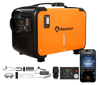 Image de Chauffage d'air diesel universel – Chauffage auxiliaire tout-en-un – 8 kW – 12V/24V avec application Bluetooth