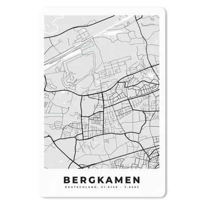 Produktbild von MuchoWow® Mauspad Mousepad Bergkamen- Stadtplan - Deutschland - Karte 40x60 cm - Mousepads - Maus Mat - Pad - Mausunterlage - Schreibtisch Accesoire