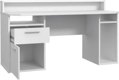 Produktbild von Jugendzimmer komplett Möbel Gaming Zimmer Tezaur "Snow" 6 teilig komplett Weiß Kinderzimmer Möbel für Jungs und Mädchen Jugendzimmermöbel
