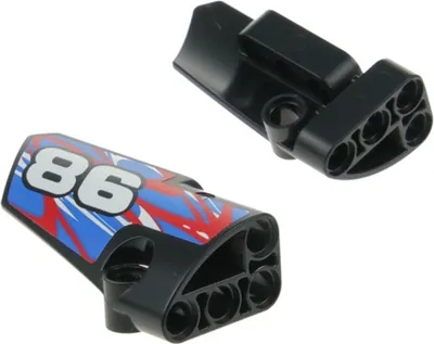 Produktbild von 2x Lego Technic Panele Verkleidung 3/4 schwarz Nr. 98 A/B 64683pb004 64391pb004