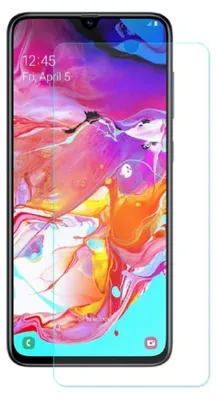 A screen protector is placed over a smartphone screen.