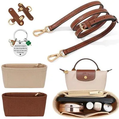 Image de Organiseur Vilten à plusieurs compartiments, avec une bandoulière de 1,2 cm, pour sacs à main, organiseur de voyage, organiseur de sac
