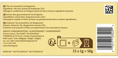 Produktbild von Twinings Original Earl Grey Schwarzer Tee, 50g – Aromatischer Klassiker
