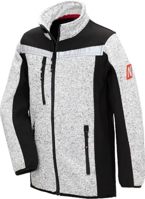 Produktbild von Nitras Kinder Motion Tex Strick-Softshelljacke 1310-hellgr/schwarz  Größe 98/104